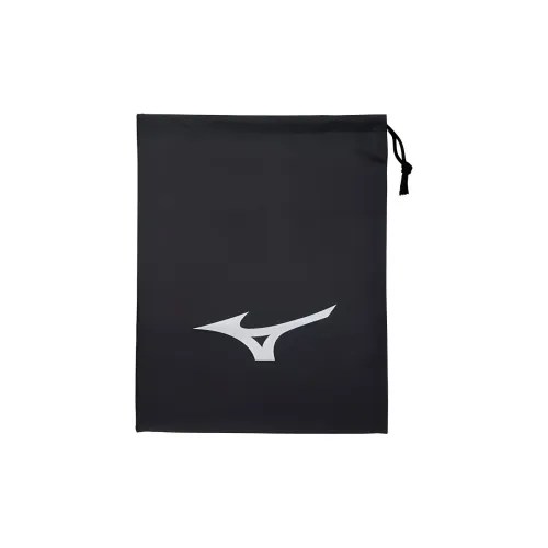 Mizuno Nylon Shoe Bag Medium Size Unisex Black & Silver