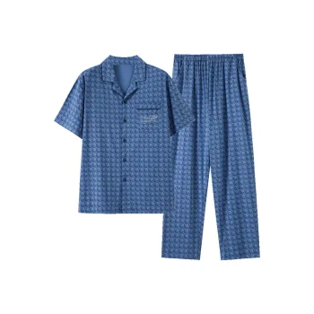 FENTENGCARE Pajama Set Men's Royal Blue