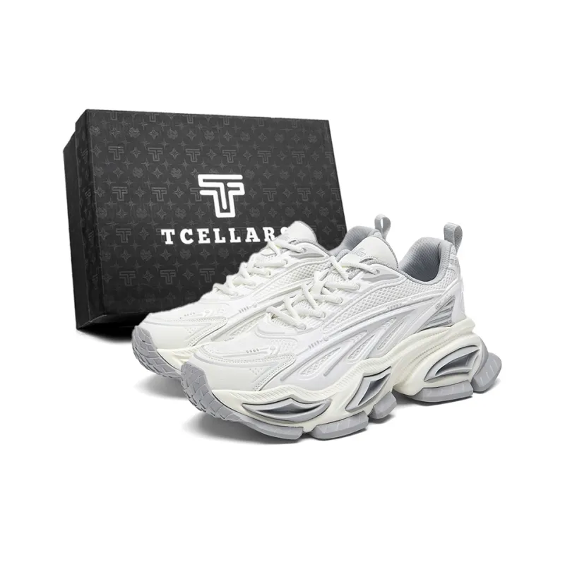 TCELLARS Cushioning, Abrasion Resistant, Breathable, Lightweight, Height Increasing Low Top Chunky Sneakers Men's-2