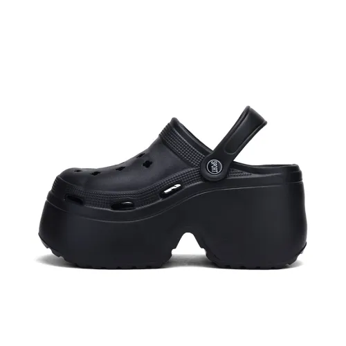 XMISTUO Fashion Advanced 9cm Platform Height Increasing Closed Toe Clogs Women's