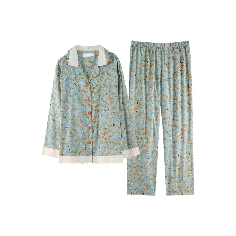 ZumashL Pajama Set Women's Dark Pine Sand Green-0