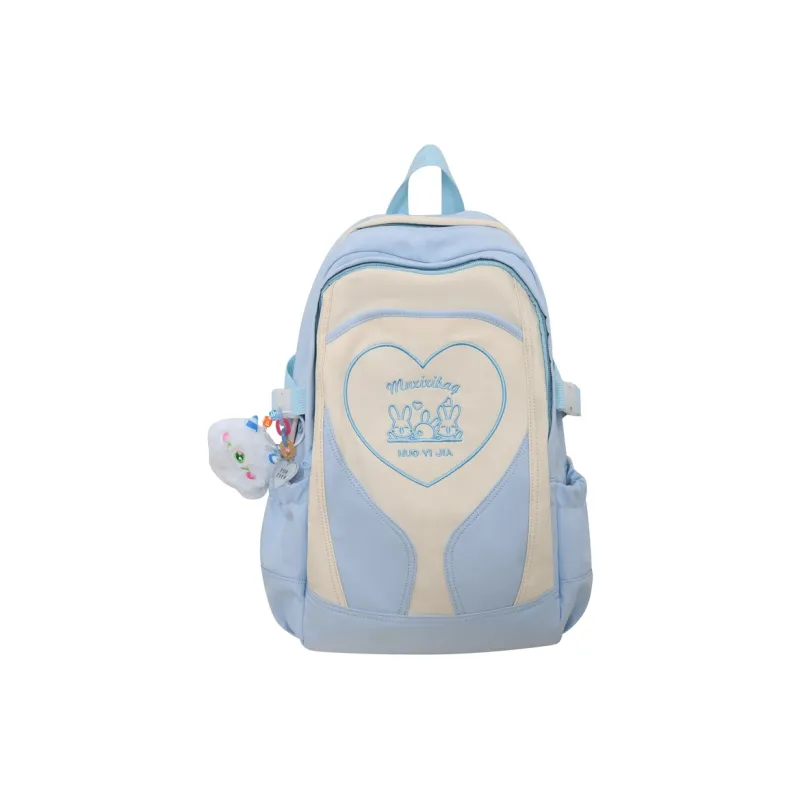 URBAN FOREST Nylon Backpack Unisex Purple/Pink/Black/Blue/Green-13