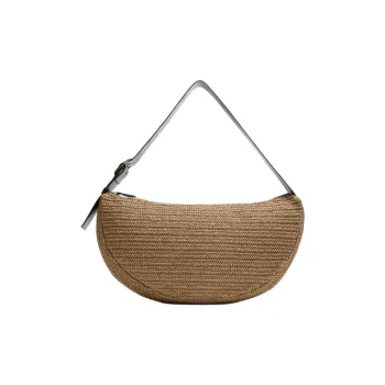 ZARA Cellulose Material Shoulder Bag Men's Light Beige Yellow