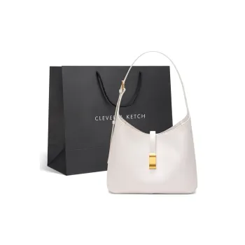 CLEVER& KETCH PU Shoulder Bag Regular Women's Ecru/Black/Coffee