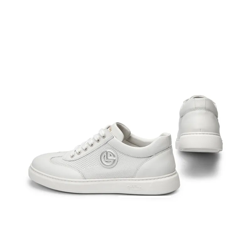 GOLDLION Skateboard Shoes Men's White-3