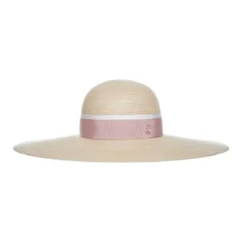 Maison Michel Blanche Ribbon Detailed Hat