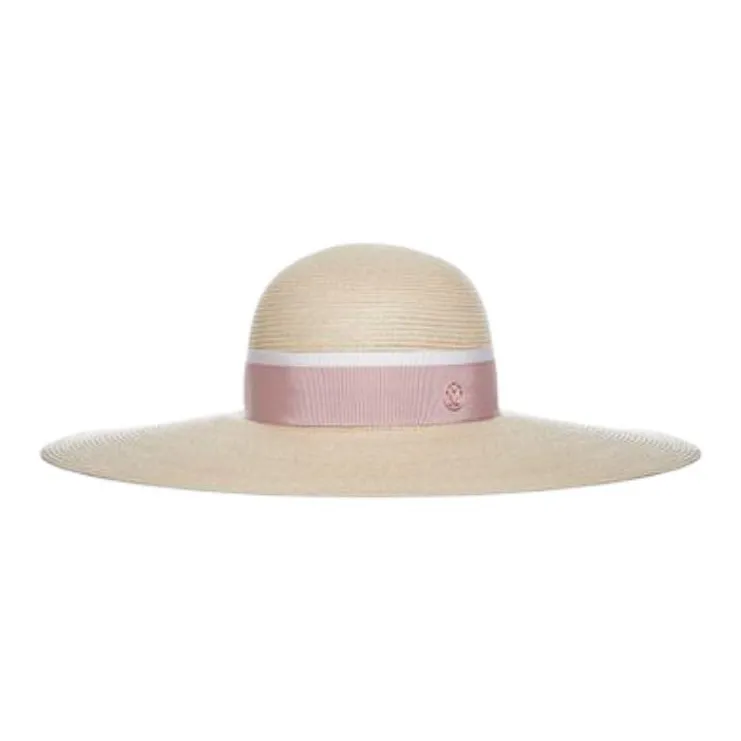 Maison Michel Blanche Ribbon Detailed Hat-0