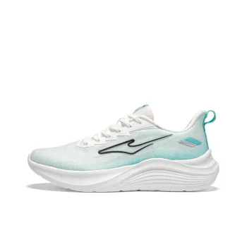 Erke Cushioning, Breathable, Lightweight Low Top Casual Running Shoes Men's Microcrystal White Mint Blue