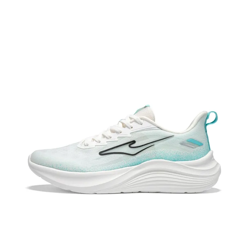 Erke Cushioning, Breathable, Lightweight Low Top Casual Running Shoes Men's Microcrystal White Mint Blue-0