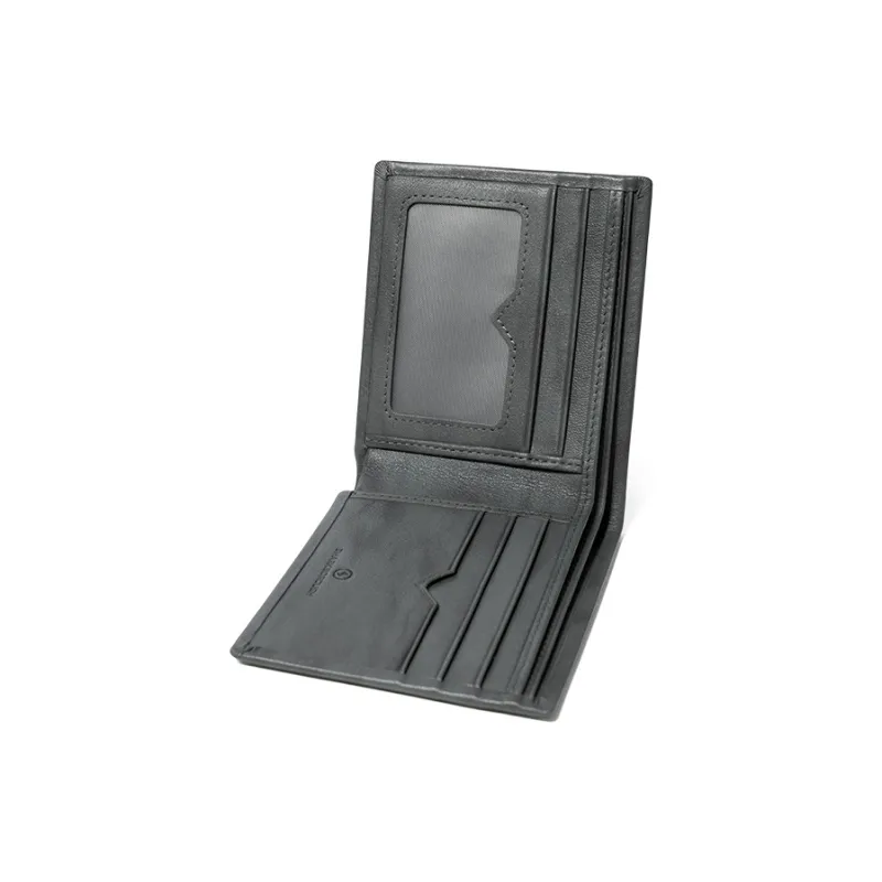 Sharkborough Top Grain Cow Leather Wallet Regular Men's Gray Green-4