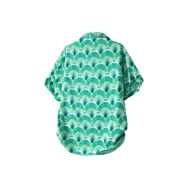KNOW EVERY Floral Shirt Unisex Mars Green-1