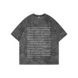 Gray with White Print