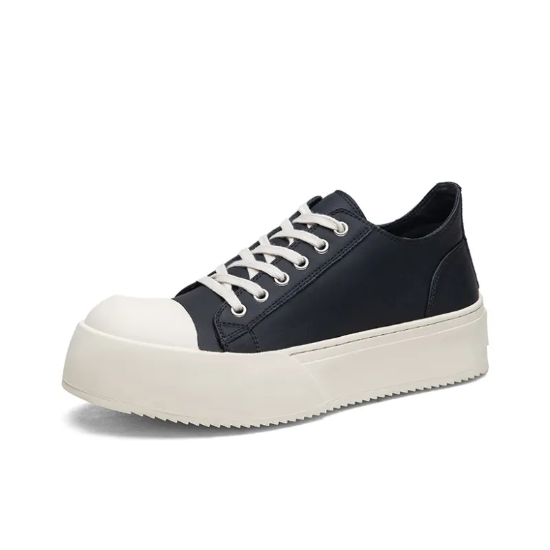 ΛOLUNKΛ Slip-Resistant Cushioning Low-Top Skateboard Shoes Unisex Black-15