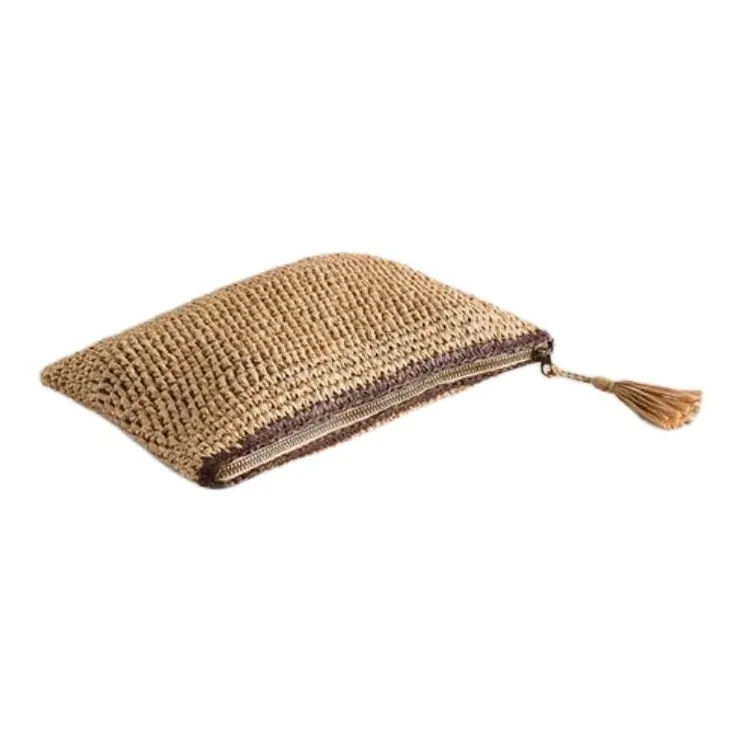 ZARA Cellulose Material Clutch Toiletry Bag Unisex Light Beige-2