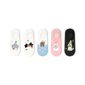 Primeet No Show Socks Women's 5 Pack Pet Party A Set
