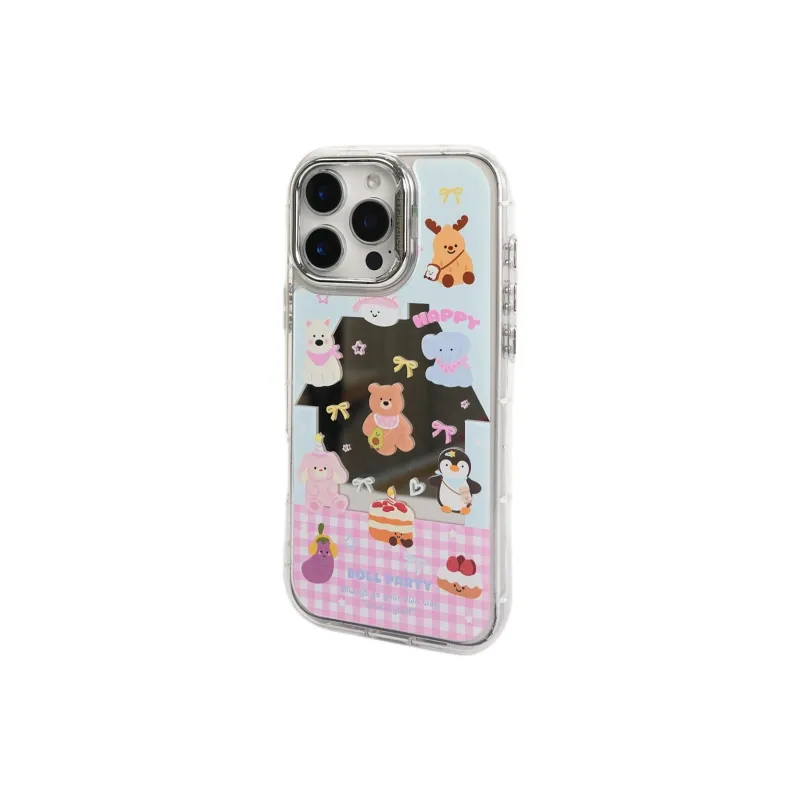 Sopi Acrylic Material Mirror Finish Jellycat Phone Cases Compatible With IPhone 16/15 Pro Max/Apple 13/14 Pro/Max-2
