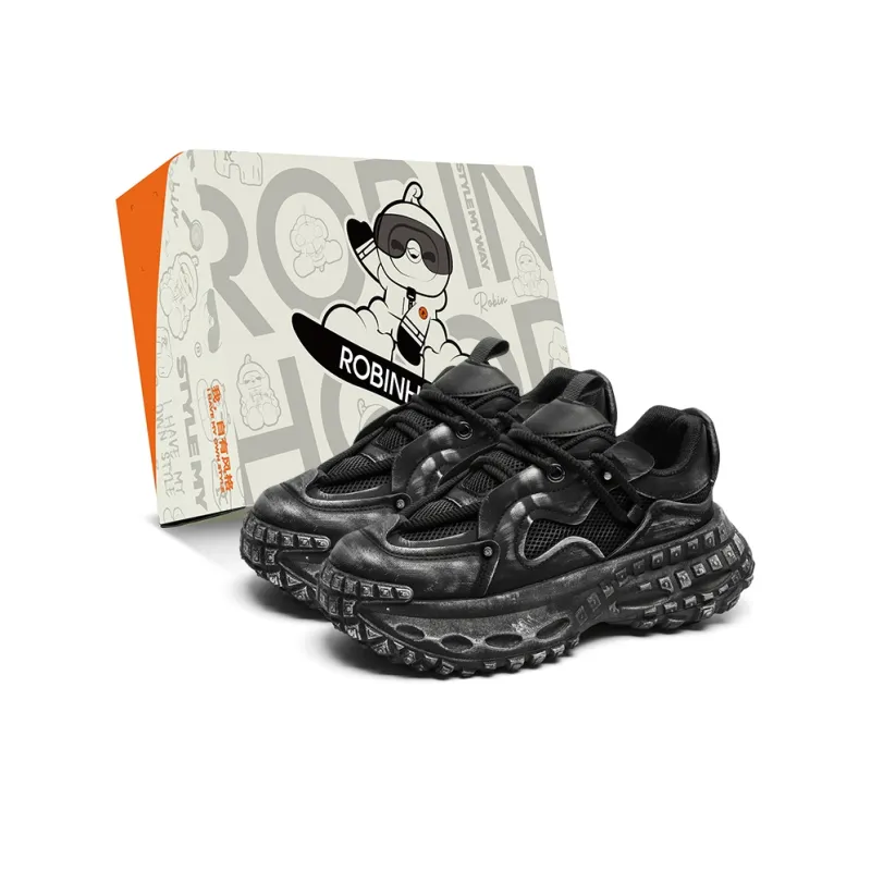 ROBINHOOD Cushioning, Slip Resistant, Abrasion Resistant Support Low Top Chunky Sneakers Men's-5
