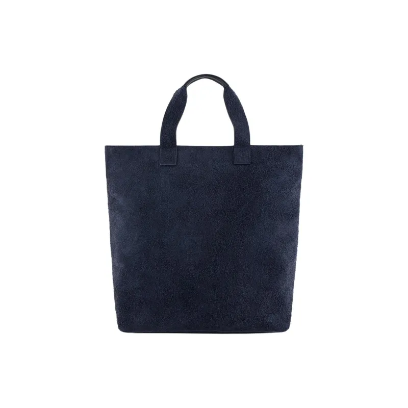 EMPORIO ARMANI Bonded Leather Tote Bag, Shopping Bag, Shoulder Bag, Handbag Extra Large Men's Navy Blue-2