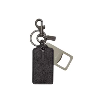 COACH Leather, Coated Canvas Keychains Men's Brown