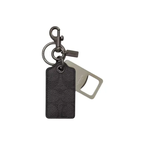 COACH Leather, Coated Canvas Keychains Men's Brown