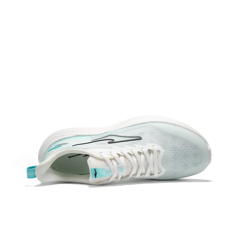 Erke Cushioning, Breathable, Lightweight Low Top Casual Running Shoes Men's Microcrystal White Mint Blue-3