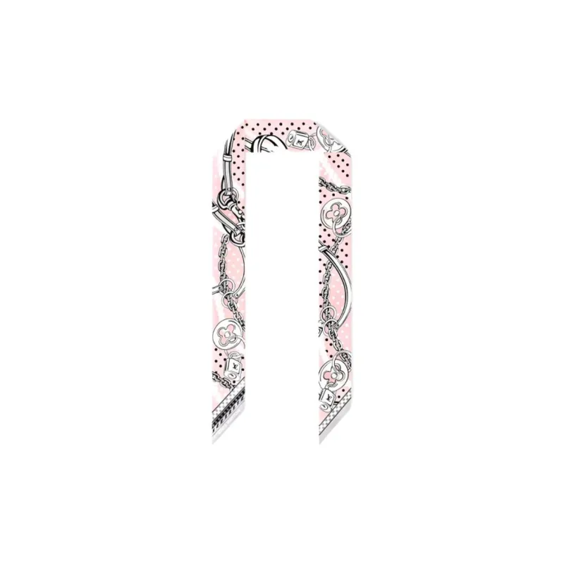 LOUIS VUITTON Mulberry Silk Hair Bands Women's Pink-0