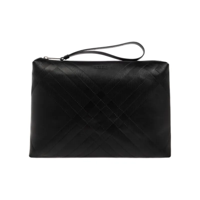 Burberry Leather Clutch Men's Black-0