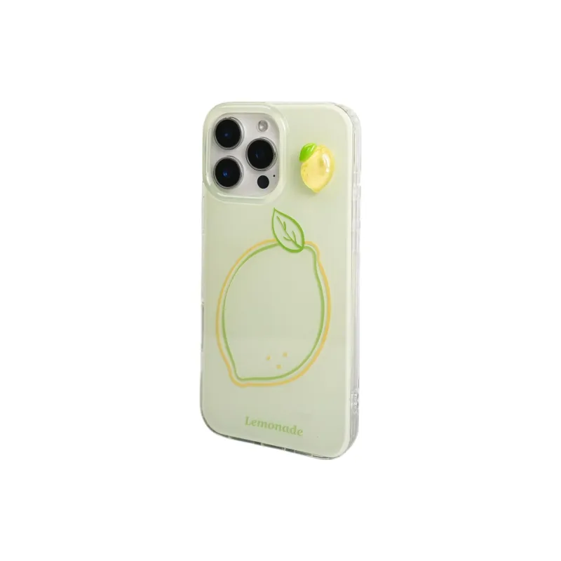Sopi Acrylic Material Line Apple Peach Lemon Phone Cases Compatible With IPhone 16/15 Pro Max/Apple 13/14 Pro/Max-10