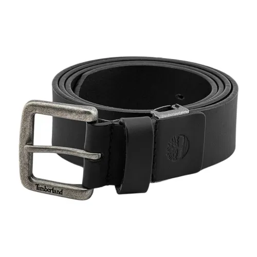 Timberland Cow Leather Belts Men's Black 4CM