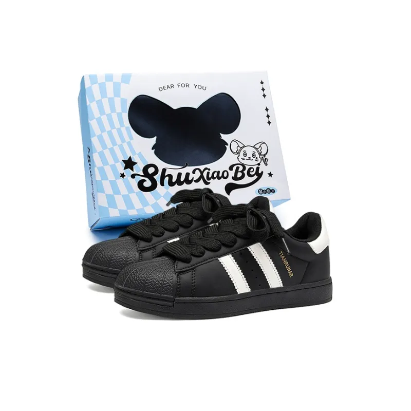 SHUXIAOBEI Shell Toe Sports Casual Shoes Abrasion Resistant Breathable Low Top Skateboard Shoes Unisex-4