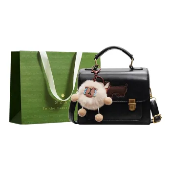 Three Ducklings PU Handbag Women's Ecru/Black/Dark Brown/Coffee