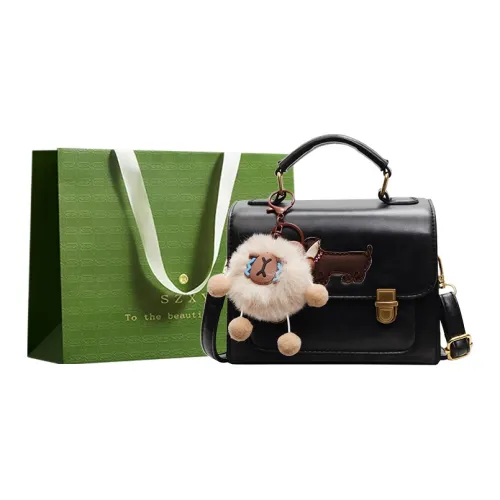 Three Ducklings PU Handbag Women's Ecru/Black/Dark Brown/Coffee
