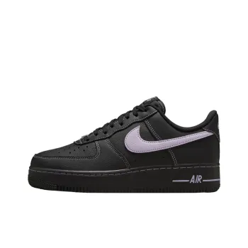 Nike Air Force 1 Anti Slip Wear Resistant Low Top Skateboard Shoes Unisex Black Purple