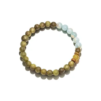 Blooming Petals Green Sandalwood Bracelets Unisex