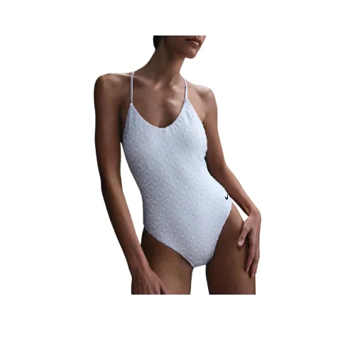 Nike Swoosh Swim Link One piece Swimsuit Women's White