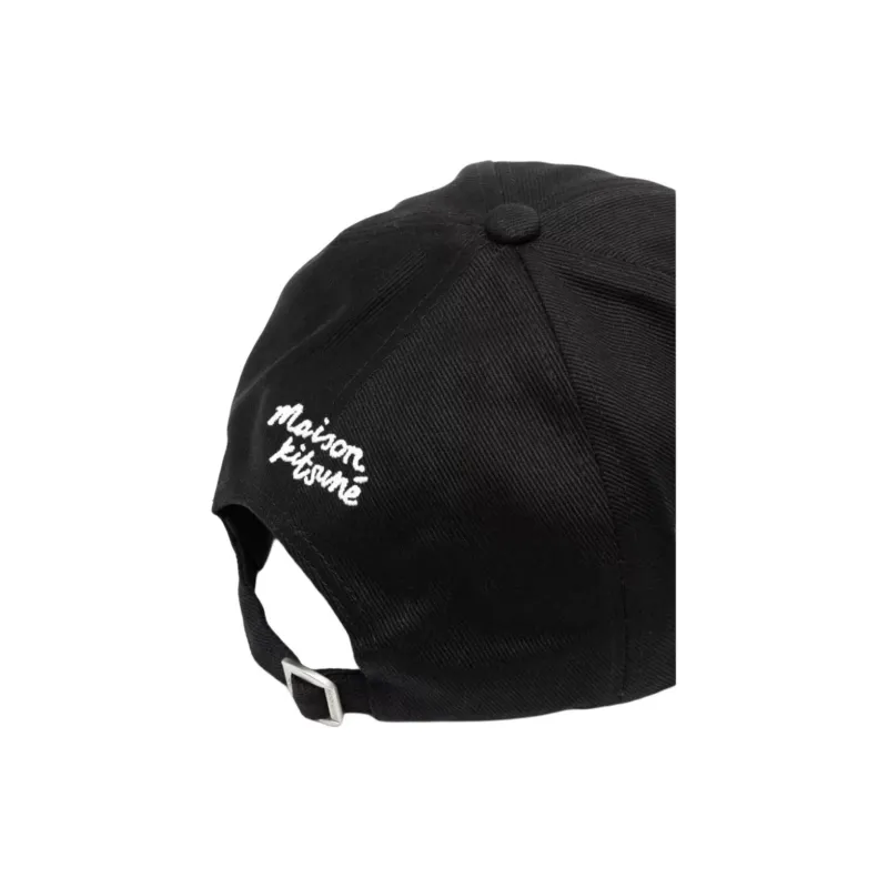 Maison Kitsune Logo embroidered Cotton Cap-4