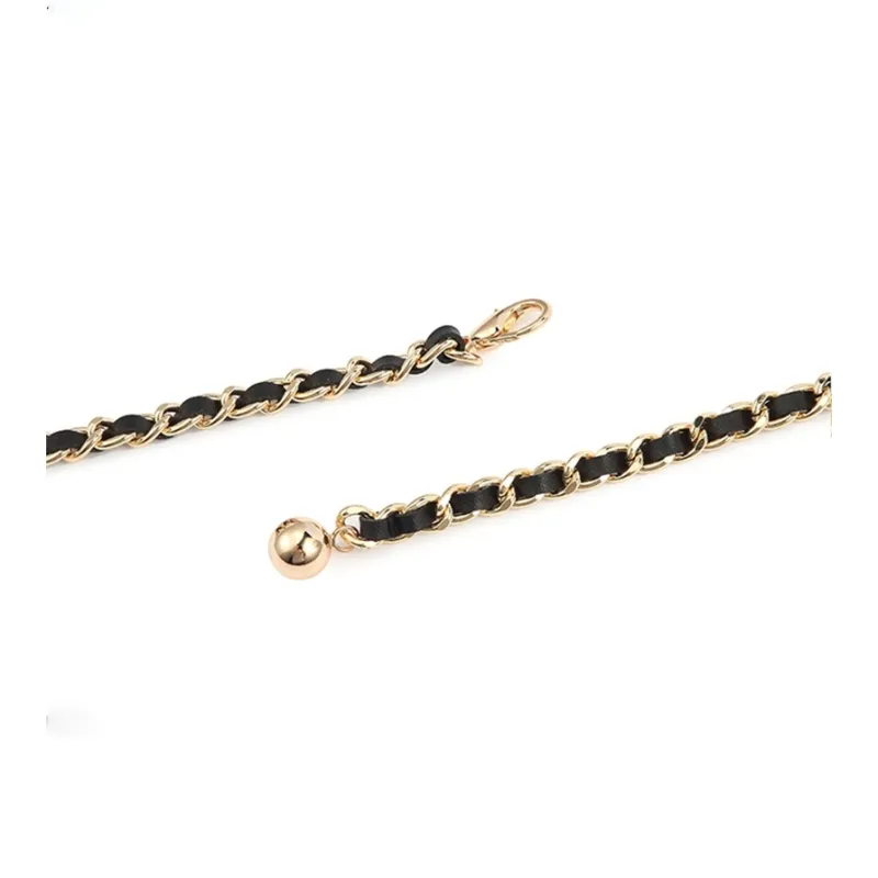 Cranta Komeia Cow Split Leather Waist Chains Women's 0.7cm-5