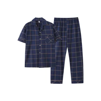 FENTENGCARE Pajama Set Men's Navy Blue