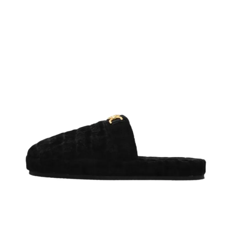 VERSACE Rubber Sole Closed Toe Slippers Men's Black-0