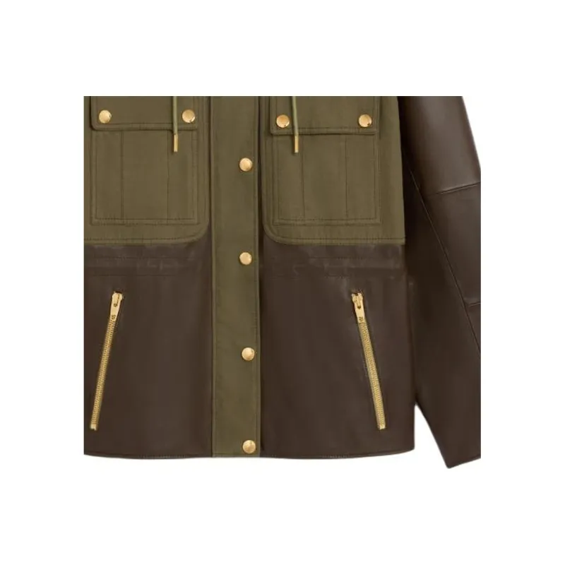 CELINE Parka In Soft Lambskin-4