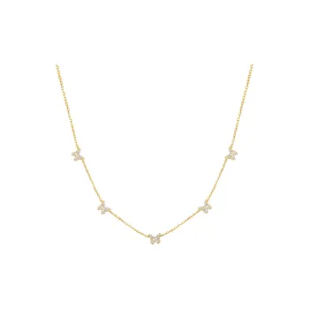 Arsis S925 Silver Necklaces Women's Gold And Silver Two Tone