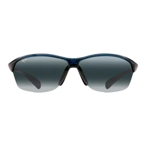 Maui Jim Polycarbonate Irregular Shape Sunglasses Unisex Black