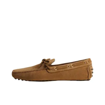 Car Shoe Gommino Loafers Men's Light Brown
