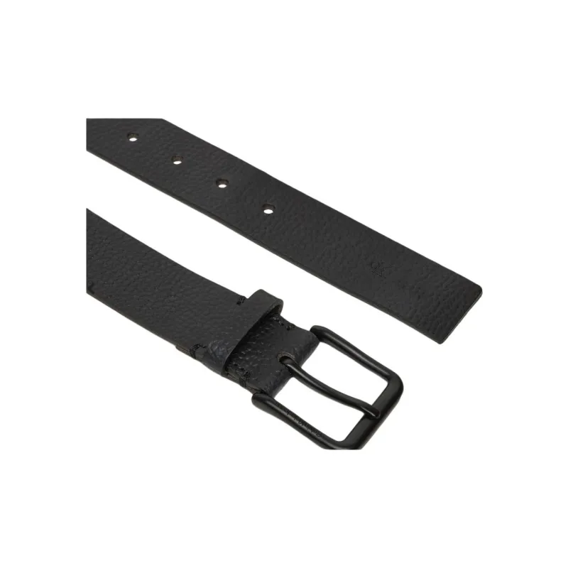 CKJ CALVIN KLEIN JEANS Leather, Metal Leather Belts Unisex Black 3.5cm-4