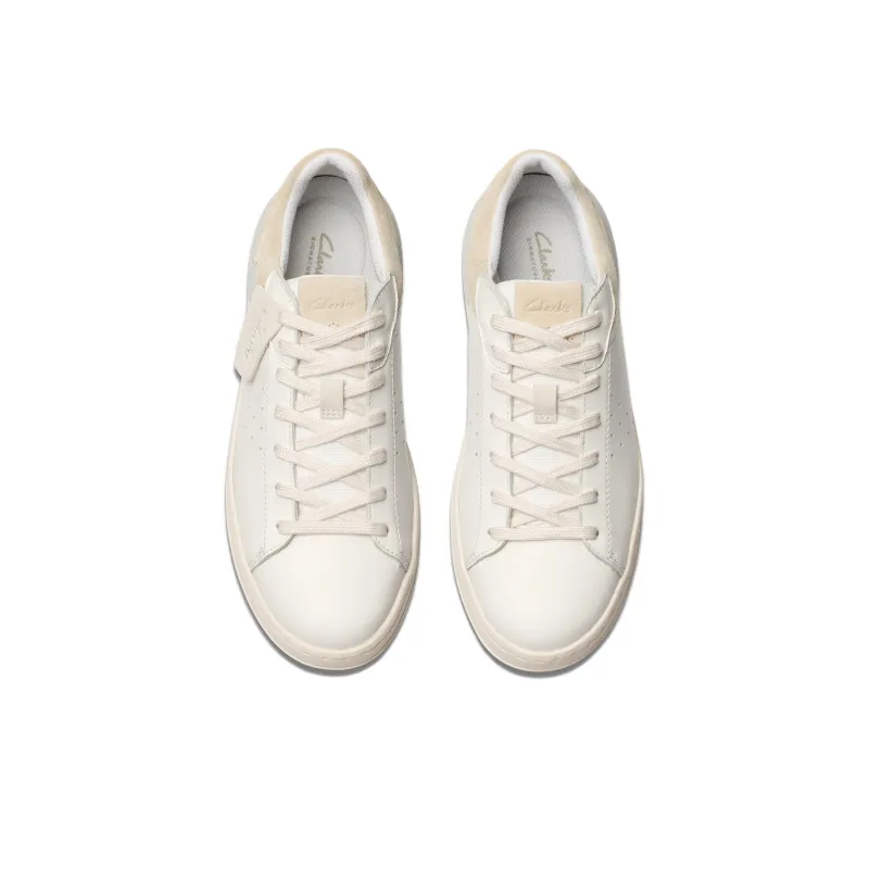 Clarks Courtlite 2 Run Low Top Skateboard Shoes Men's White-3