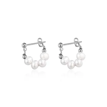QUIET LOVE S999 Fine Silver Stud Earrings Women's