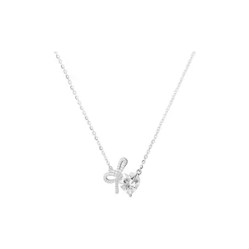 Heart Grass S925 Silver Necklaces Women's