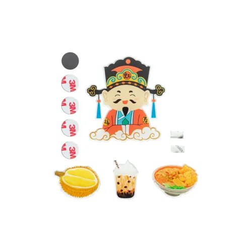 AYING Acrylic God Of Wealth And Kitchen God Fridge Magnet