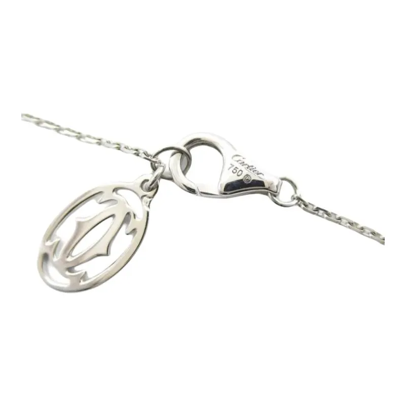 Cartier 2010s Pre owned 18kt White Gold Cross Diamond Necklace-2