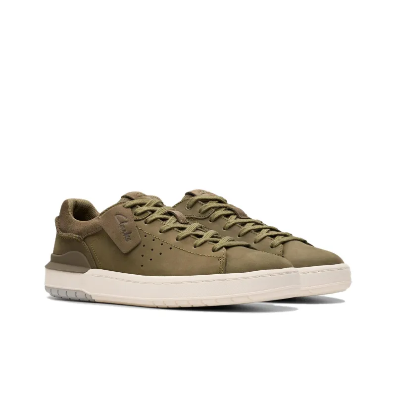 Clarks Courtlite 2 Run Low Top Skateboard Shoes Men's Olive-2